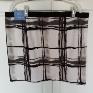 Simply Vera Wang Ponte Skirt Black/White size XL